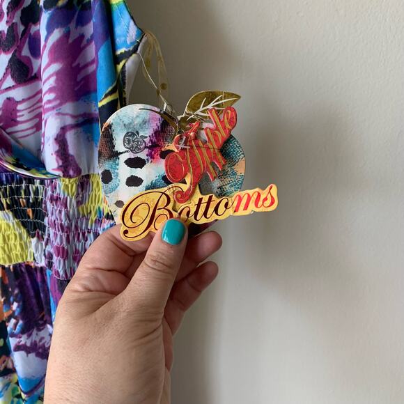 NEW  Y2K Apple Bottoms Dress Bright Print Size Small NWT VTG - Picture 3 of 6